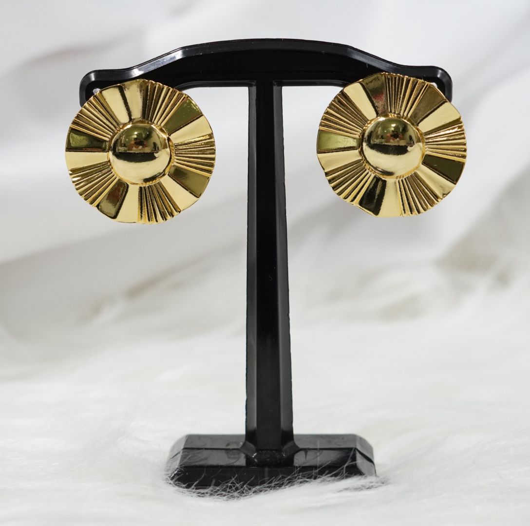 Miniatura 2 de ARETE RODIO CIRCULAR TIPO FLOR DORADO